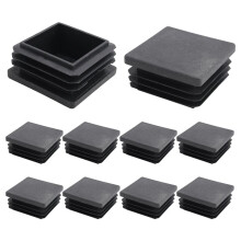 10 Pcs Plastic Square Blanking End Cap Tubing Tube Inserts 38mm x 38mm