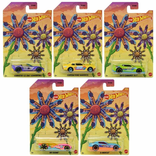 Hot Wheels Hot Wheels 2022 Easter Spring Complete Set of 5 Diecast Vehicles