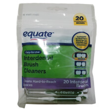 Equate Easy-To-Use Interdental Brush Cleaners, 20 Brushes, Extra Tight