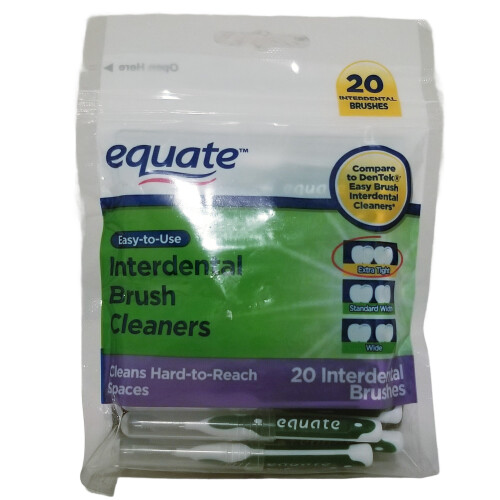 Equate Easy-To-Use Interdental Brush Cleaners, 20 Brushes, Extra Tight
