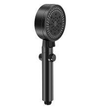Soffione Doccia Multifunzionale un Cinque Velocità con Getto D'Acqua Soffione Doccia Super Sovralimentato Soffione Doccia Argento Nero Soffione