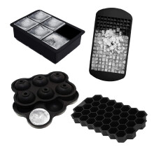 Vassoio per Cubetti di Ghiaccio, Stampo per Cubetti di Ghiaccio nel Silicone per Congelatore (Set di 4) - Sfera per Creare Palline di Ghiaccio,