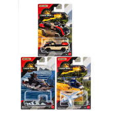 Jurassic World Matchbox Legacy Collection Vehicle Set, Hardnoze, Mission Team Patrol Craft, Ingen Helicopter, Die-Cast Toys, Ages 3+ JGL59-956B