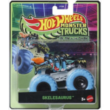 Hot Wheels Monster Trucks Glow in The Dark 2025 Skelesaurus 1:64 Scale