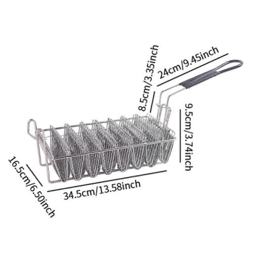 Shell fryer basket for tacos - efficient home kitchen accessory 2