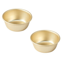 2 Pcs Korean Traditional Raw Rice Wine Bowls Makgeolli Dongdongju Hiking Soup Dish Aluminum Yellow Made in Korea BC233 (Bowls, Large Pcs) (ZEESOON)