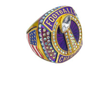 Korting Sport Ringen, VOETBAL KAMPIOEN RING - Speler Award, verschillende kleuren en edelstenen (Regenboog)