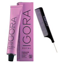 Sleekshop Peine + Schwarzkapf IGORA ROYAL (L-89 Rojo Violeta) FASHION LIGHTS 2025-2026 (con Peine Sleek) Tinte Permanente