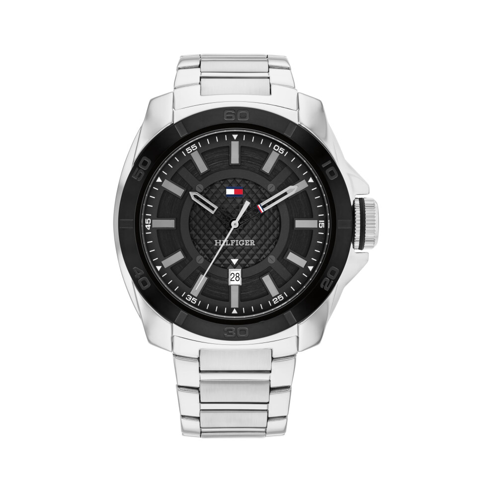 Tommy Hilfiger Men's Watch - Sporty 3H Quartz - Stainless Steel Wristwatch For Men - Water Resistant Up To 5 Atm/50 Meters - Premium Fashion Timepiece