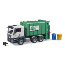 Bruder 03763 Camión de Basura Man TGS Carga Trasera - Verde
