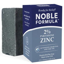 Noble Formula 2% Pyrithione-Zink Aktivkohle-Seife mit Emuöl - Gesichts-, Körper- & Kopfhautreinigung