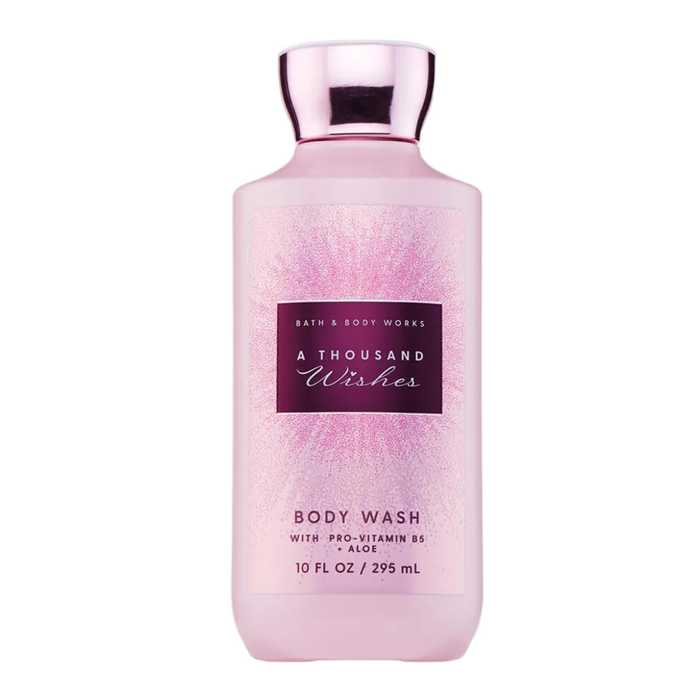 Bath & Body Works A Thousand Wishes Body Wash, Nourishing Cleanser With Pro-Vitamin B5 & Aloe, Prosecco & Peony Scent, Gentle For Daily Use, 10 Fl Oz