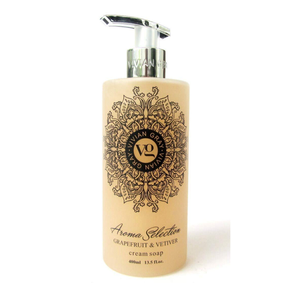 Vivian Gray Aroma Selection Cream Soap 13.5 Fl Oz (Grapefruit & Vetiver)