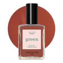 Manucurist Green Quick Dry Nail Polish Brique - Brick Red Nail Polish - 9-Free, Plant-Based and Vegan - Non Toxic - Natural Classic - Nails Care - Man