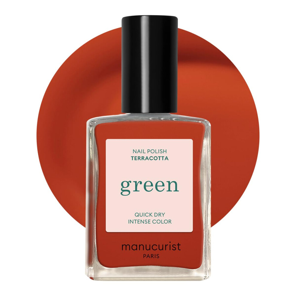 Manucurist Green Nail Polish - Terracotta (Scorched Red Earth) - Classic - Professional Manicure Effect Polish - Nail Polish - 15Ml