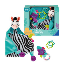 Ravensburger Play+ My First Snuggle Friend - Zebra | Cozy Comfort & Sensory Play | Encourages Emotional Development