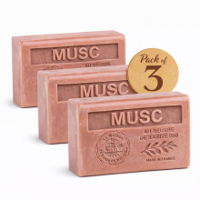 La Maison du Savon - Trio Weicher Moschus-Seifen - Feuchtigkeitsspendende Hand- & Körperseifen