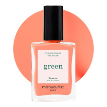 Manucurist Green Tangerine - Esmalte de Uñas Naranja Neón Rápido Secado - 9-Free - Vegano y Natural