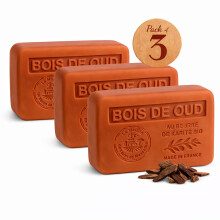 Jabones de Oud Wood 3xPack - Enriquecidos con Manteca de Karité Orgánica - 97% Ingredientes Naturales