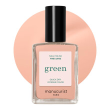 Manucurist Green Pink Sand - Esmalte Beige de Secado Rápido con Tonos Naranjas - Esmalte Natural 9-Free - Vegano