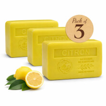 Limonenseife 3xPack - Mit Bio-Shea-Butter - 97% Natürliche Inhaltsstoffe - Französische Seife aus der Provence