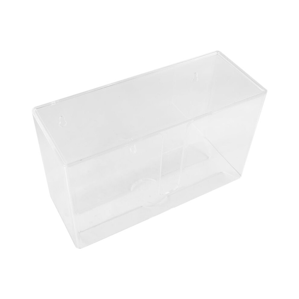 Semoic Wall Mount Paper Towel Dispenser With Lid,Clear Folded Paper Towel Holder For Bathroom Toilet And Kitchen(No Punching)