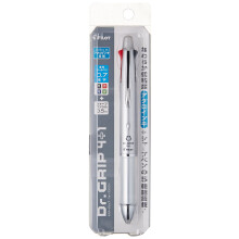PILOT Dr. Grip 4+1, 4 Color 0.7 mm Ballpoint Multi Pen & 0.5 mm Mechanical Pencil - Silver Body (BKHDF1SFN-S)