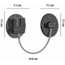 2 Pack Fridge Locks - Heavy Duty Combination Fridge Lock, Child/infant Proof Lock Compatible Cabinets, Cupboards, Drawers, Windows And More, Easy To I