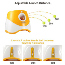 Interactive Automatic Ball Launcher for Dogs, Dog Tennis Ball Throwing Machine for Small Medium Large Size(3/6/9 Balls Included) -GSL