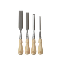 Stanley 1-16-791 Chisel-Set Sweetheart (4-piece), Silver/Tan Brown