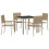 VidaXL vidaXL Garden Dining Set 5 pcs Beige Poly Rattan 5