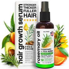 Rosemary Oil and Rice Water Hair Growth Spray - Serum with Biotin, Keratin, Caffeine, Vitamins C & B5 for Hair Mask, Hair Care, Scalp Treatment, Thick