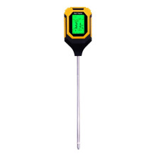 4-in-1 Bodentester: Lichtmessung / PH-Wert / Feuchtigkeitsmessung / Temperaturmessung / Bodenmessgerät für Gartenpflanzen, Rasen, Blumen und