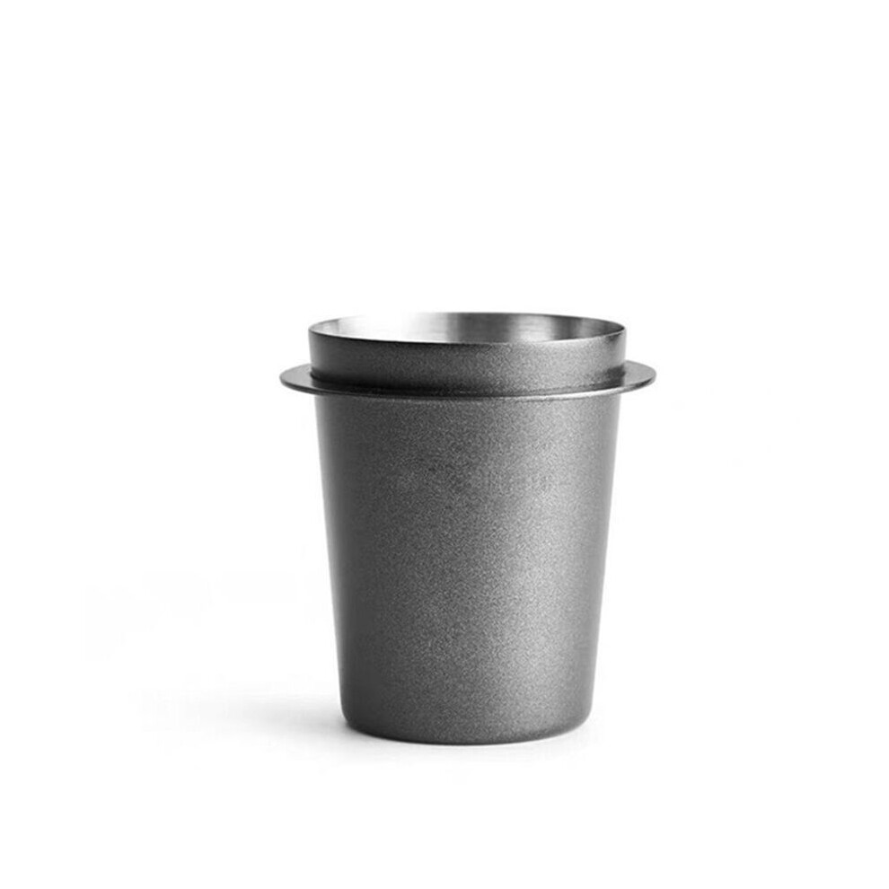 Semoic Stainless Steel Dosing Cup Coffee Sniffing Mug Powder Feeder For Espresso Machine Portafilter Coffee Tamper(51Mm Black)