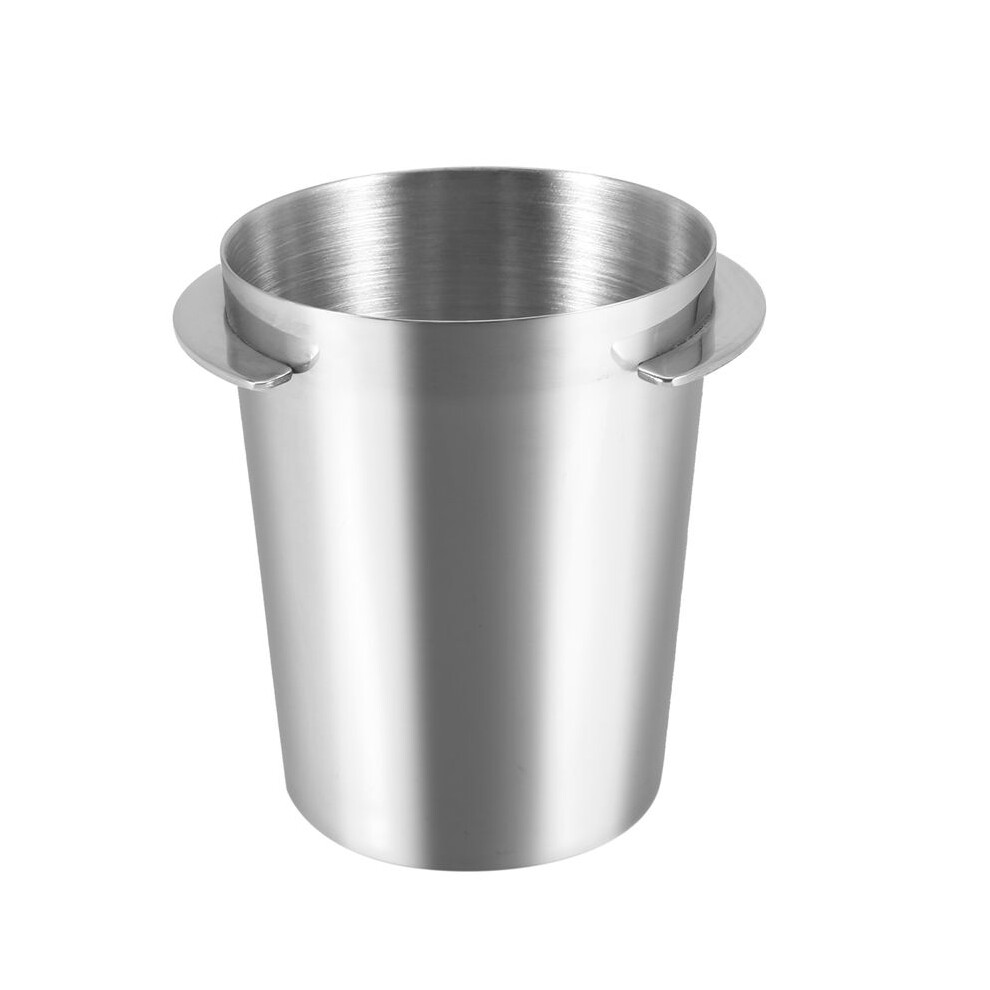 Semoic Stainless Steel Dosing Cup Coffee Sniffing Mug Powder Feeder For Espresso Machine Portafilter Coffee Tamper(54Mm Silver)