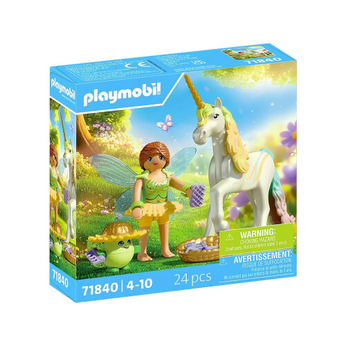 PLAYMOBIL Playmobil Unicorn Coleccionable: Flor Arcoíris con Hada