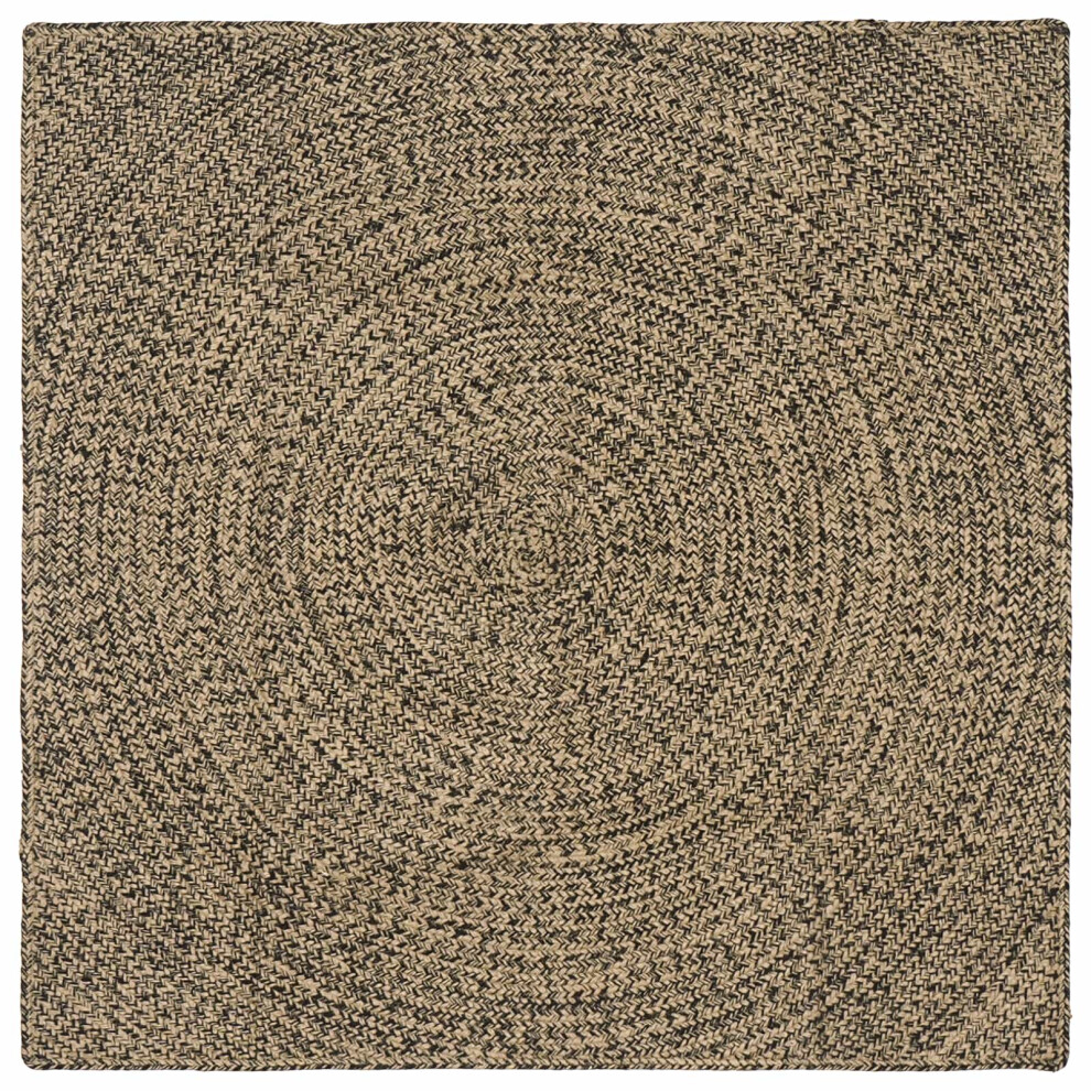 Vidaxl Area Rugs Natural And Black 120 X 120 Cm Jute
