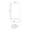 NES Home P Shaped LH 1500mm Curved Shower Bath Acrylic Front Panel & Screen 7