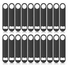 20Pack Apribottiglie Piatto Tappo di Birra Apribottiglie Bar Lama Divertente Apribottiglie Barista per Cucina, Articoli per Feste,Nero