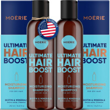 Shampoo Moerie Ultimate Hair Growth - Capelli più Lunghi e Spessi - Prodotti Vegani per Volume - Senza Parabeni e Silicone