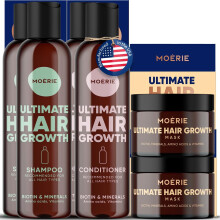Moerie Set de Champú y Acondicionador Mineral - Vegano, Sin Parabenos, Productos para Crecimiento Capilar