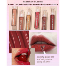 (A) Hydrating Lip Oil Set 3Pcs - Moisturizing Glossy Lip Oil & Nourishing Tinted Balm fast