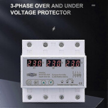 Tomzn Three Phase Adjustable Over And Under Voltage Protector Automatic Recovery Protective Device -q