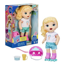 Baby Alive: Roller Skate Baby 14-Inch Doll Blonde Hair, Blue Eyes Kids Toy for Boys and Girls