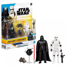 STAR WARS Darth Vader and Stormtrooper Action Figure Set - 2pk