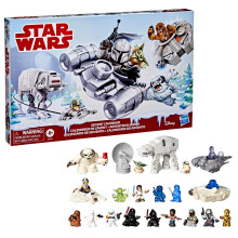 STAR WARS Advent Calendar, 24 Pieces Including Micro Figures & Vehicles, Countdown Calendar, Surprise Toys for Boys & Girls Ages 4+ (Amazon Exclusive)