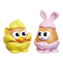Potato Head Conejo y Pollito Tots con 12 Piezas Intercambiables, Cuerpos de 3 Pulgadas