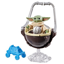 STAR WARS ActionVerse Grogu 1.3-Inch (4.5-Inch Scale) Action Figure & Accessories, Reusable Accessory Storage Rack, Toys for Boys & Girls Ages 4+
