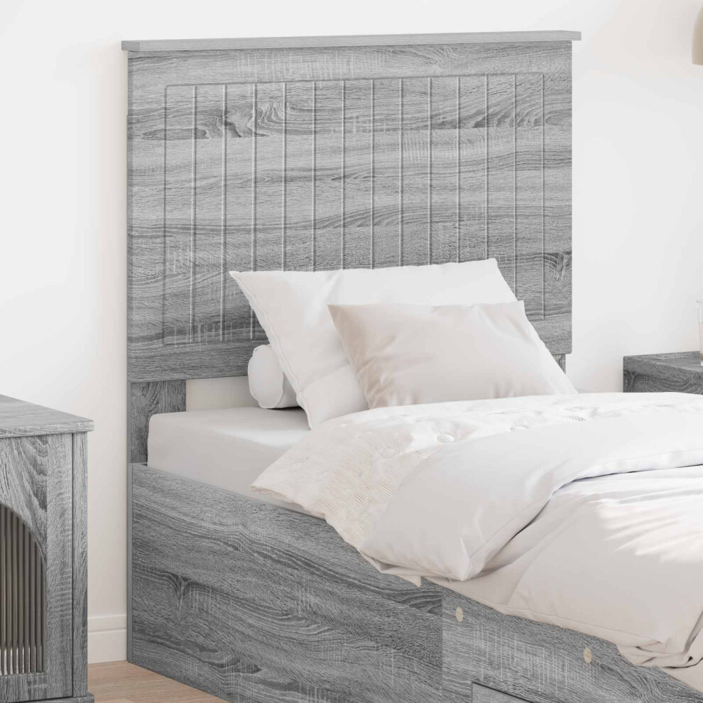 Vidaxl Headboard With Headboard Grey Sonoma 80 Cm Engineered Wood