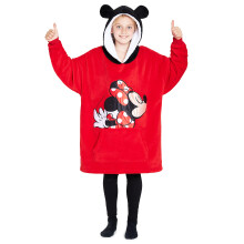 Disney Stitch Blanket Hoodie for Kids Cozy Fleece Wearable Blanket Stitch Gifts (Red)